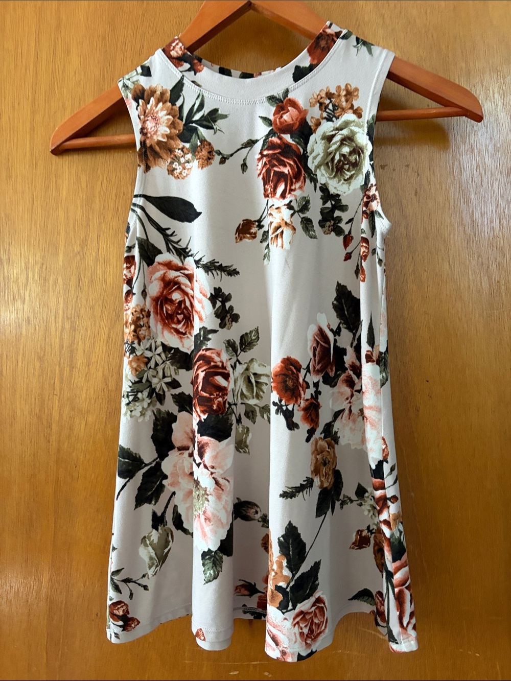 by & by Floral Sleeveless Swing Top